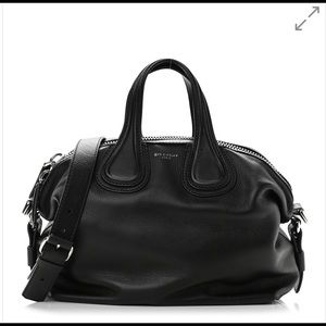 AUTHENTIC GIVENCHY Pebbled Calfskin Small Nightingale Black